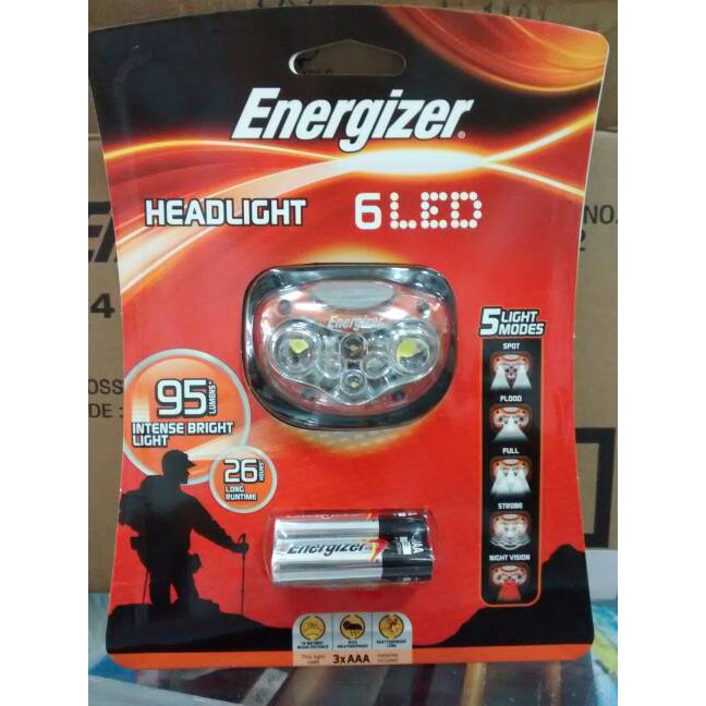 Senter kepala (Headlight) Energizer 6 LED
