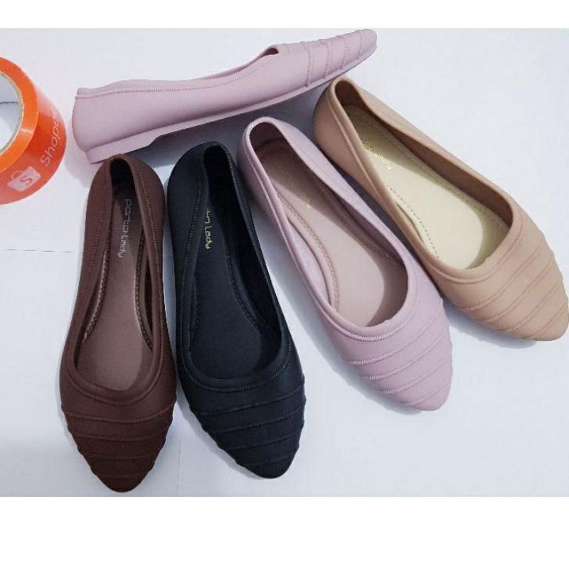 (COD) Sepatu Flatshoes Jelly Wanita Porto Neo