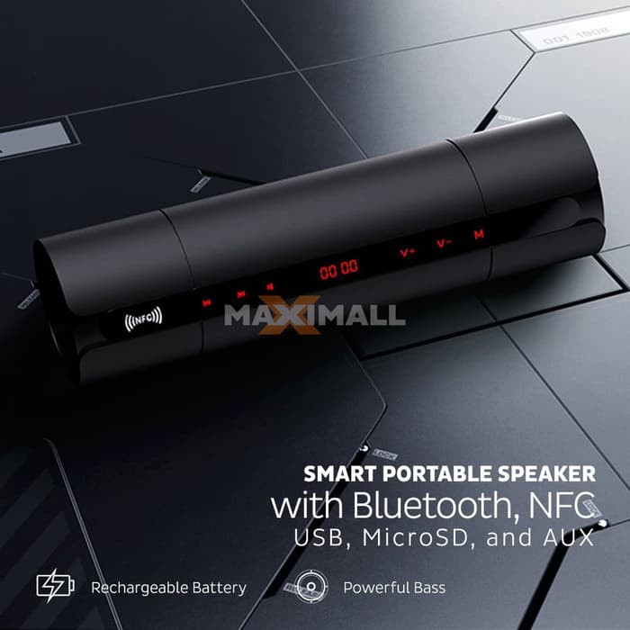 ra129 Portable Rechargeable Speaker Super Bass + Bluetooth NFC USB