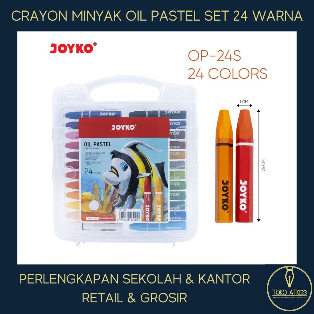 Crayon Oil Pastel Krayon Minyak TiTi Joyko 24 Warna