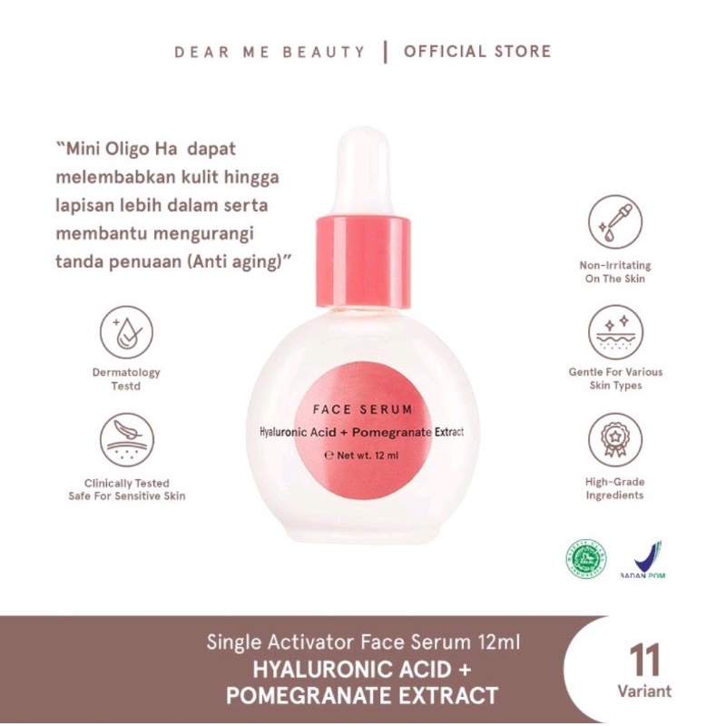 Dear Me Beauty Hyaluronic Acid + Pomegranate Extract Face Serum - 12ml