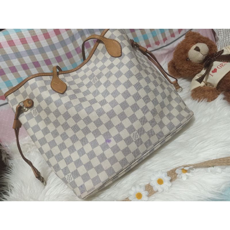 tas LV Tote Azzur mm Preloved miror vip