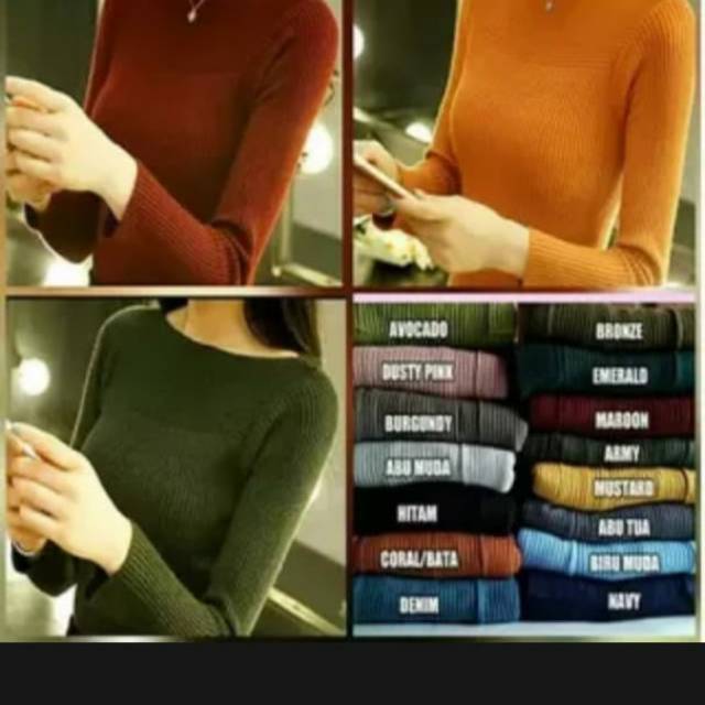 Atasan sweater rajut sabrina slim