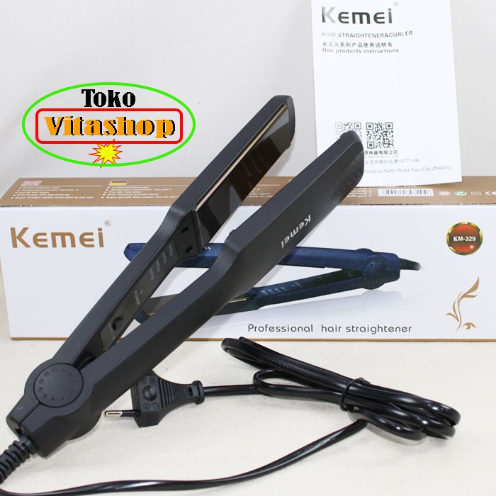 Kemei km-329 catokan pelurus rambut temperatur suhu