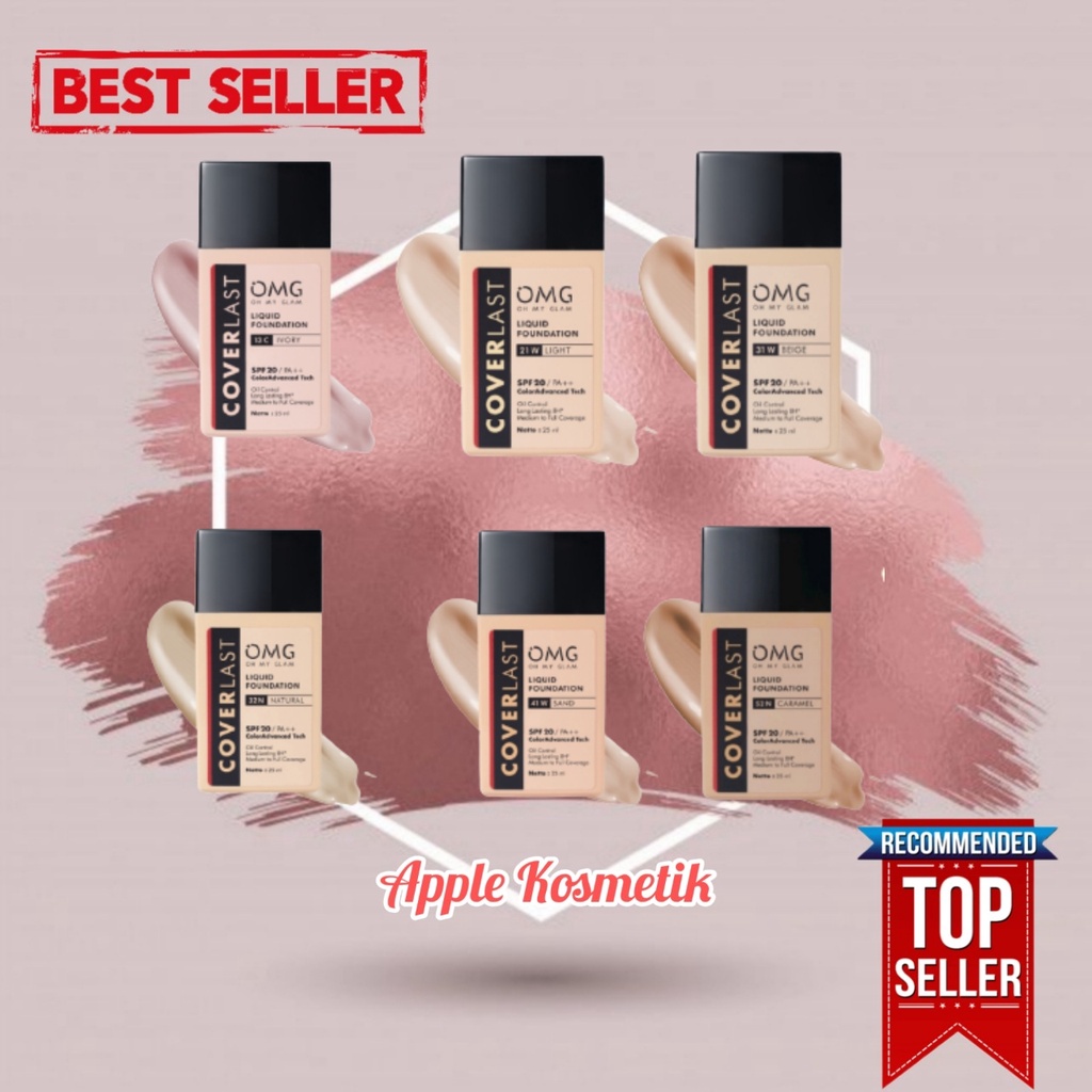 OMG Oh My Glam Coverlast Liquid Foundation - Apple_Kosmetik