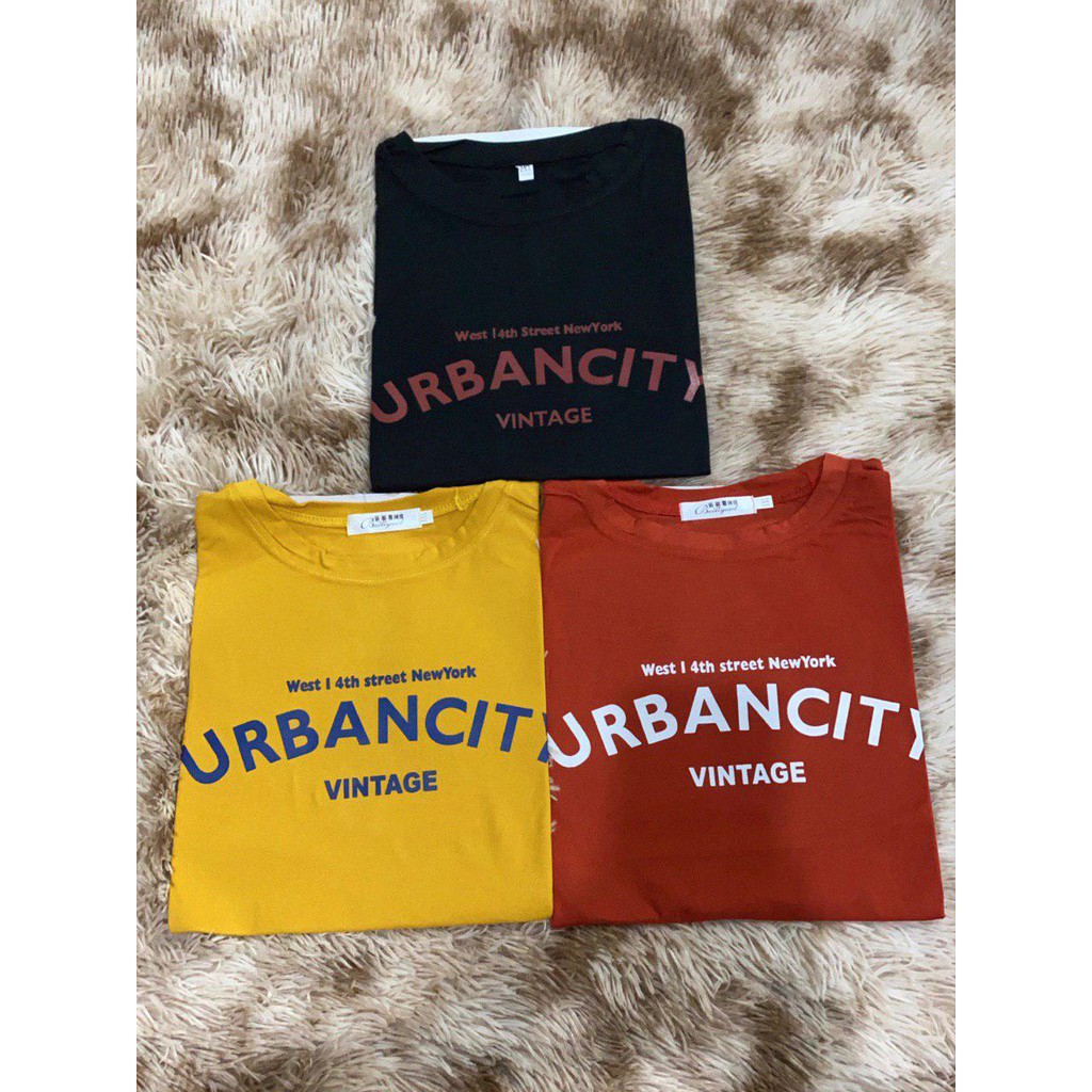 Oversize Tee Tshirt Model Longgar Untuk Wanita Motif Tulisan Urbancity