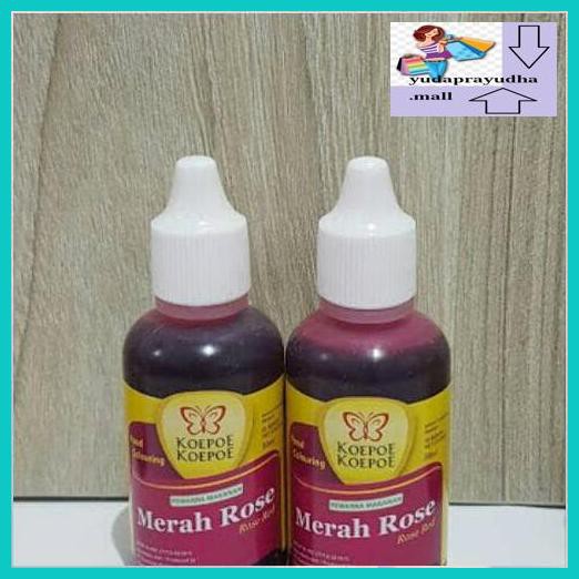 

54Etr7U- Pewarna Makanan Merk Koepoe Koepoe, Merah Rose 30Ml 9Uhhjt7-