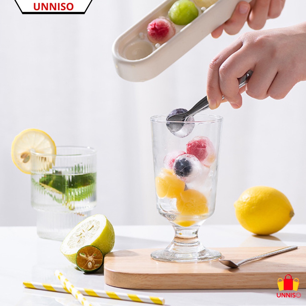 UNNISO - Cetakan Es Batu Ice Ball Silicone 6 Grid