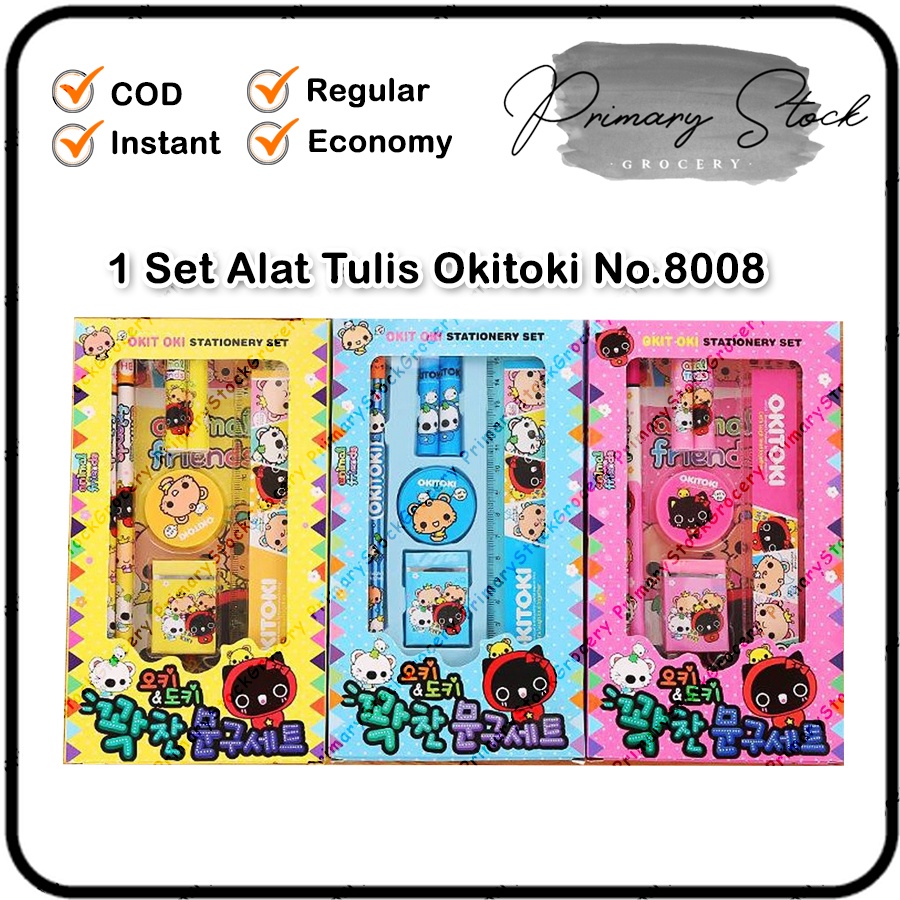 

Stationery Set Aesthetic Organizer Anak Lucu Alat Tulis Sekolah Murah Okitoki SP-8008