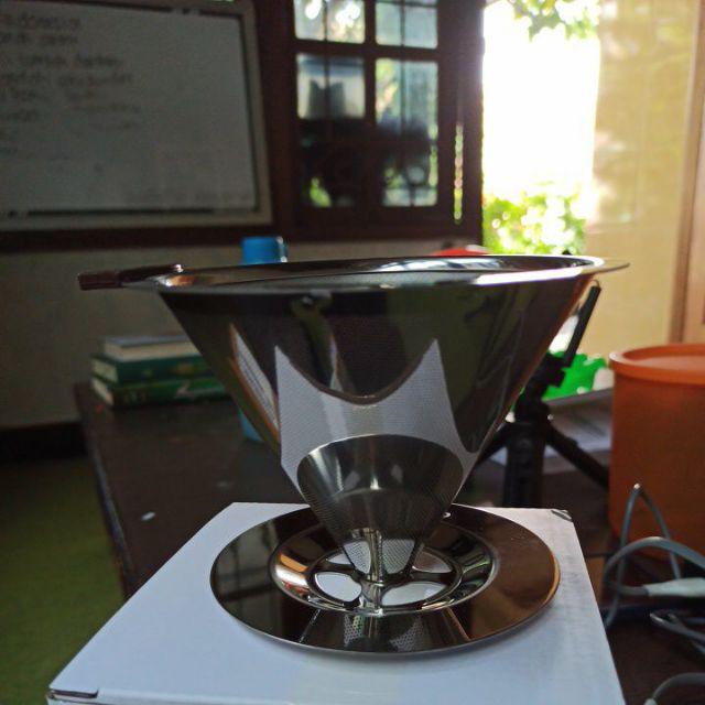 V60 Coffee Dripper Filter Stainless Steel Double Layer