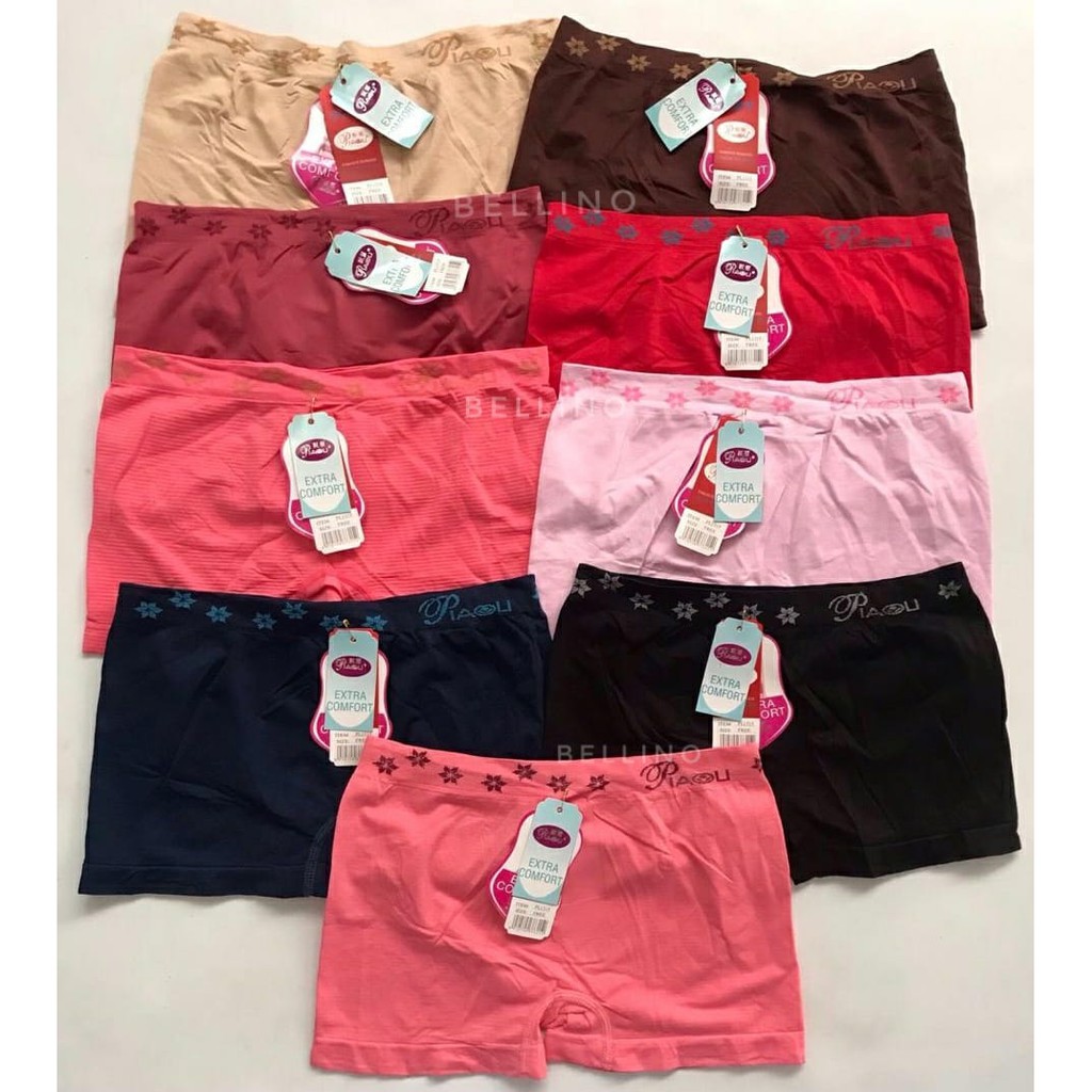 Bellino - Boxer Wanita Rajut Muat Besar / Cd Boxer Cewek Celana Segi Empat Jumbo Strech Super Soft C