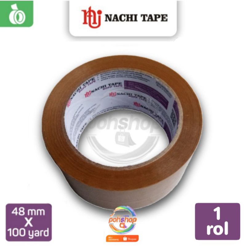 

Nachitape Lakban OPP Coklat 48mm × 100yards per rol