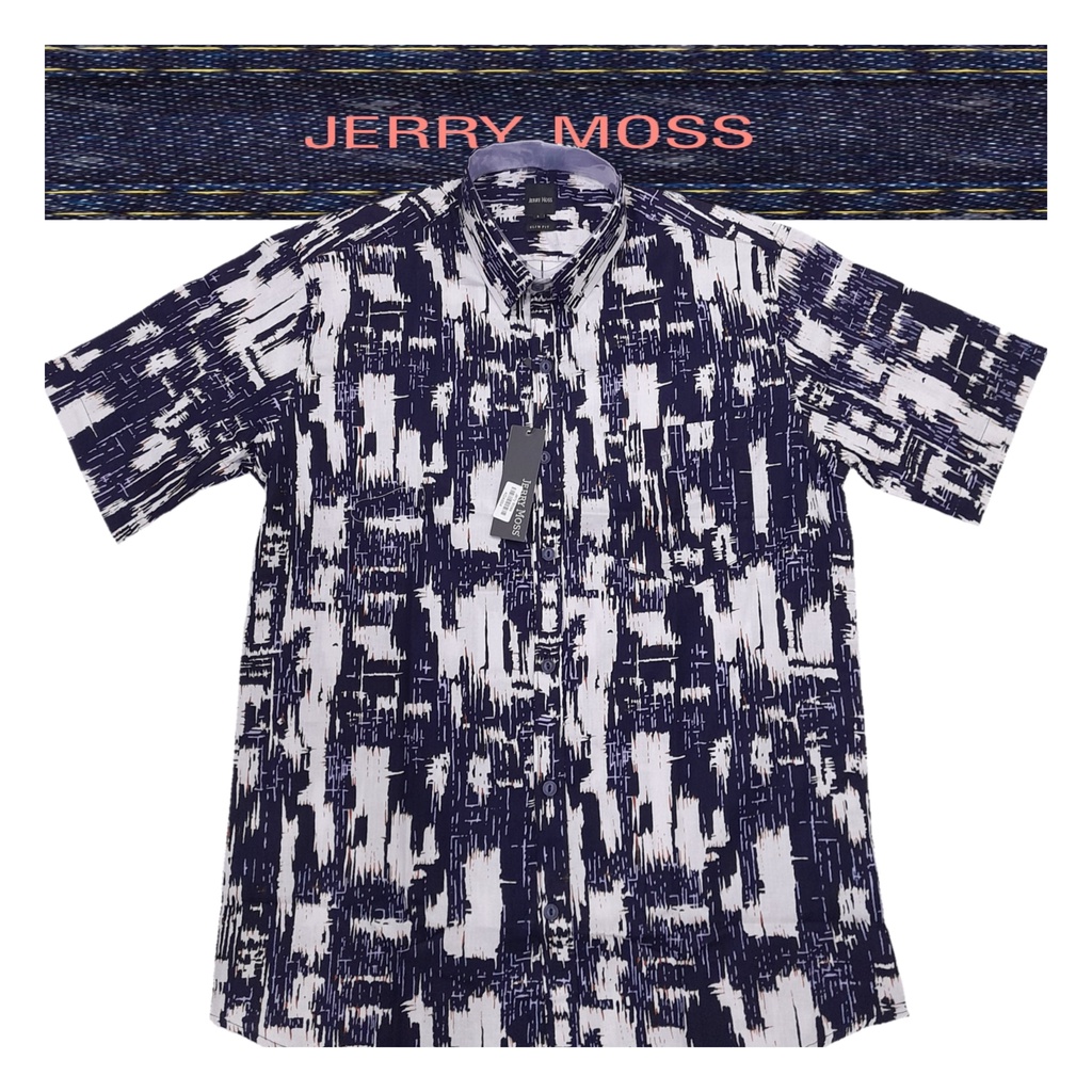 Kemeja Casual Pria Slim Fit Lengan Pendek Jerry Moss 884
