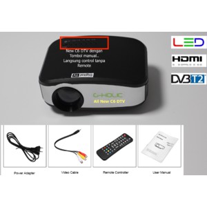 NEW VERSI Mini Proyektor Cheerlux C6 DTV ( Gholic)