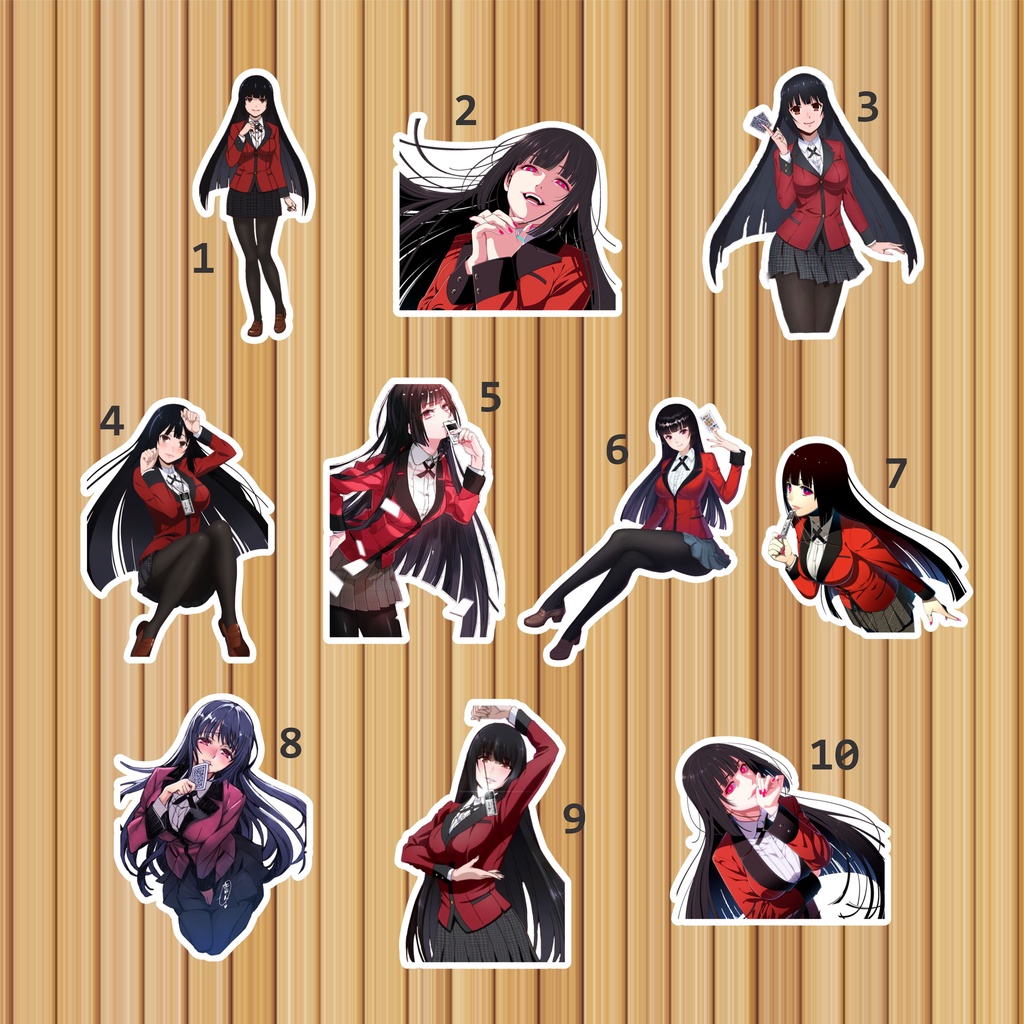 Sticker Anime Yumeko Jabami Fanart Kakegurui Compulsive Gambler Figure