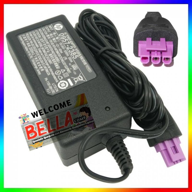 Charger printer hp 1515 1010 1510 1012/1515/1518/ 2545/ 2645 22v -455mA Original 3 PIN Ungu original