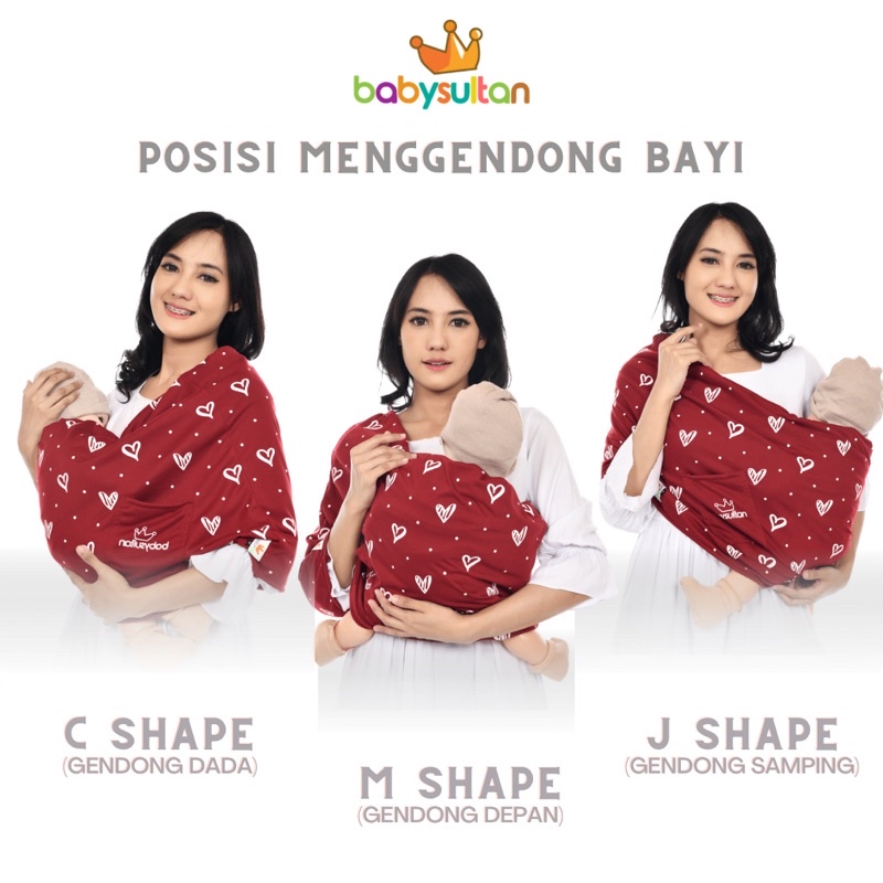 Gendongan Bayi Samping GEOS Instan Motif baby sultan