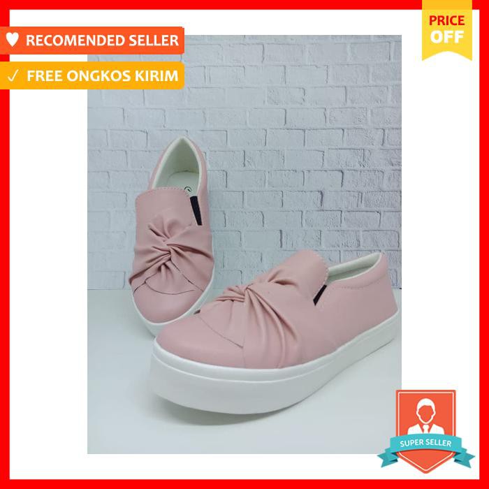 Hd Sepatu Wanita Slip On New Arrival Warna Pink