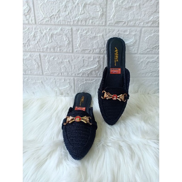 FLATSHOES DIXIE SEPATU SLIP ON BALET BAPAU WANITA TERBARU MODEL DIXIE RAJUT MURAH