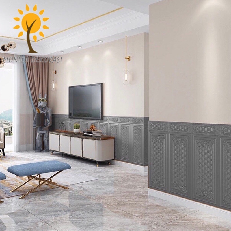 1 Wallpaper Dinding 3D Pola Pagar 70 x 90 CM Dekorasi Dinding Kamar Bagus-7