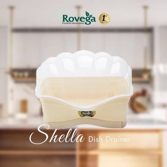 Rovega Shella Rak Piring Plastik Dapur (Tutup Gelas Mangkok Sendok)