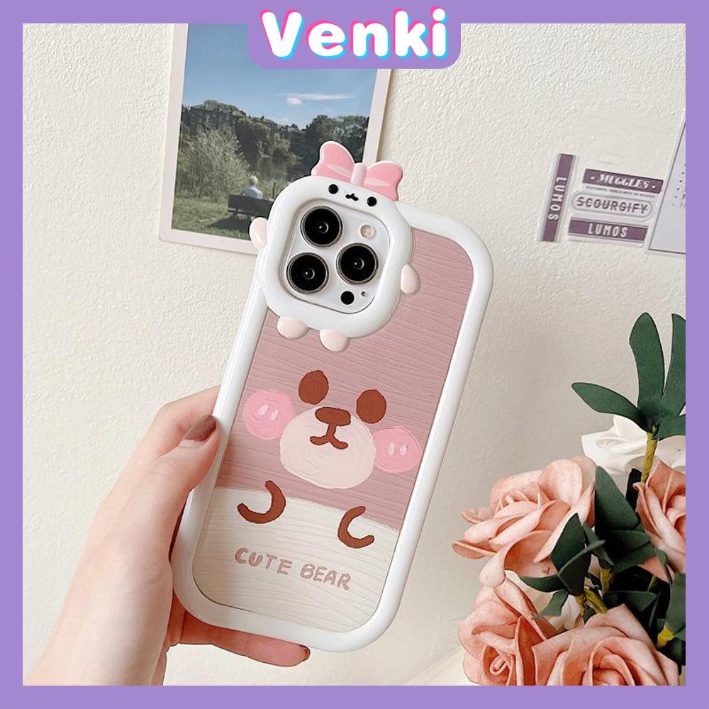 iPhone Case Silicone Soft Case Clear Case Airbag Shockproof Protection Camera Shiny Feel Bear Cartoon Cute Compatible For iPhone 11 Pro Max 13 Pro Max 12 Pro Max 7Plus xr XS Max