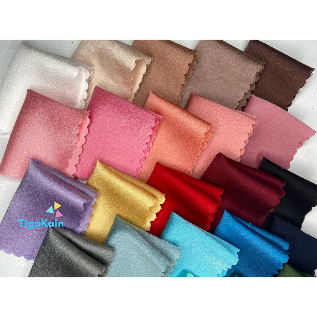 0.5 Meter Bahan Maxmara Polos Import Kain Maxmara Lux