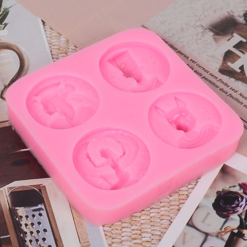 Siy Cetakan Resin Bentuk Koin Firaun Mesir Bahan Silikon Untuk Dekorasi Kue