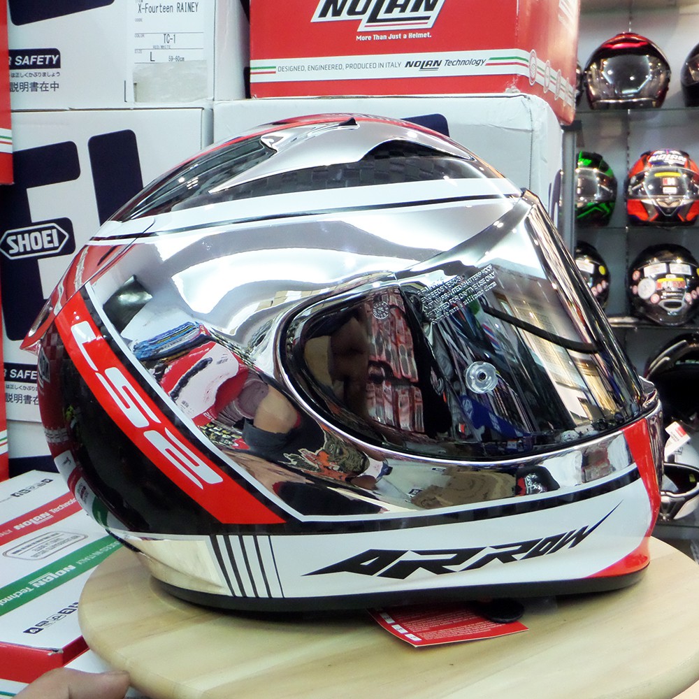 Helm LS2 FF323 Arrow C Evo Indy Carbon Chrome Visor Iridium