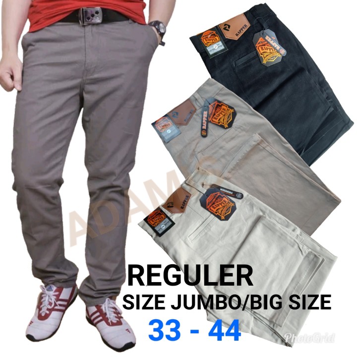 CELANA PANJANG PRIA JUMBO Bigsize Formal Standart/Reguler Longgar Cotton Streacth Melar 33-44 Adem Nyaman