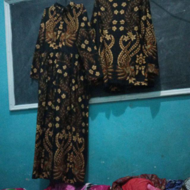Couple Gamis Batik Couple Sogan Muat Sampai Ld 110 Exclusive Terlaris Terbaru 01
