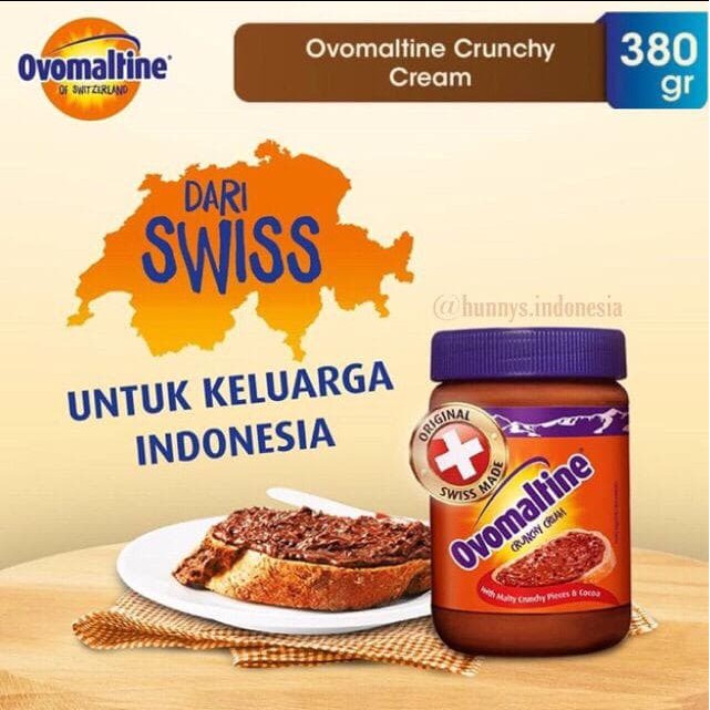 Ovomaltine 380 gram / Selai Cokelat Ovomaltine Crunchy 380gr
