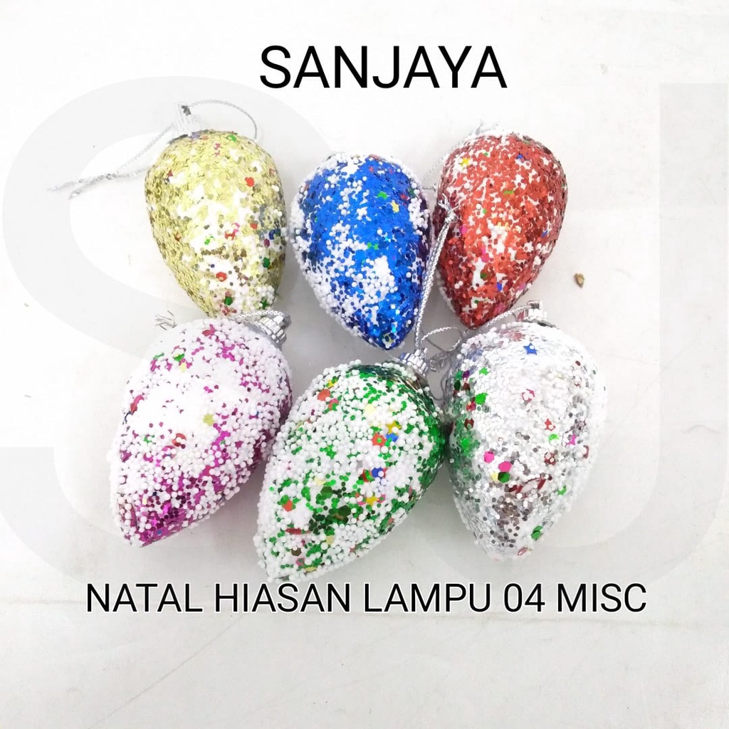 [1 Bks] Tas Hiasan Aksesoris Natal / Ornamen Natal / Dekorasi Pohon Natal / Natal Hiasan Lampu 04 Misc