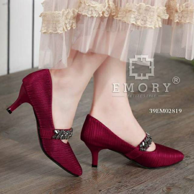 GIBD EMORY Latinna Midi Heels Series 39EMO2819 PROMO SEPATU HAK PENDEK WANITA CANTIK PESTA PERGI