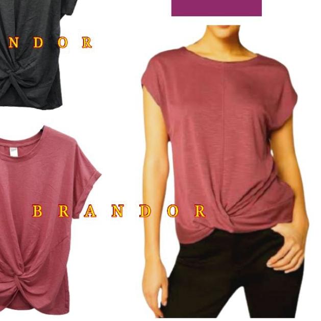 ✺ ANTS10 - TWIST FRONT ACTIVE T- SHIRT By ANKO ❉