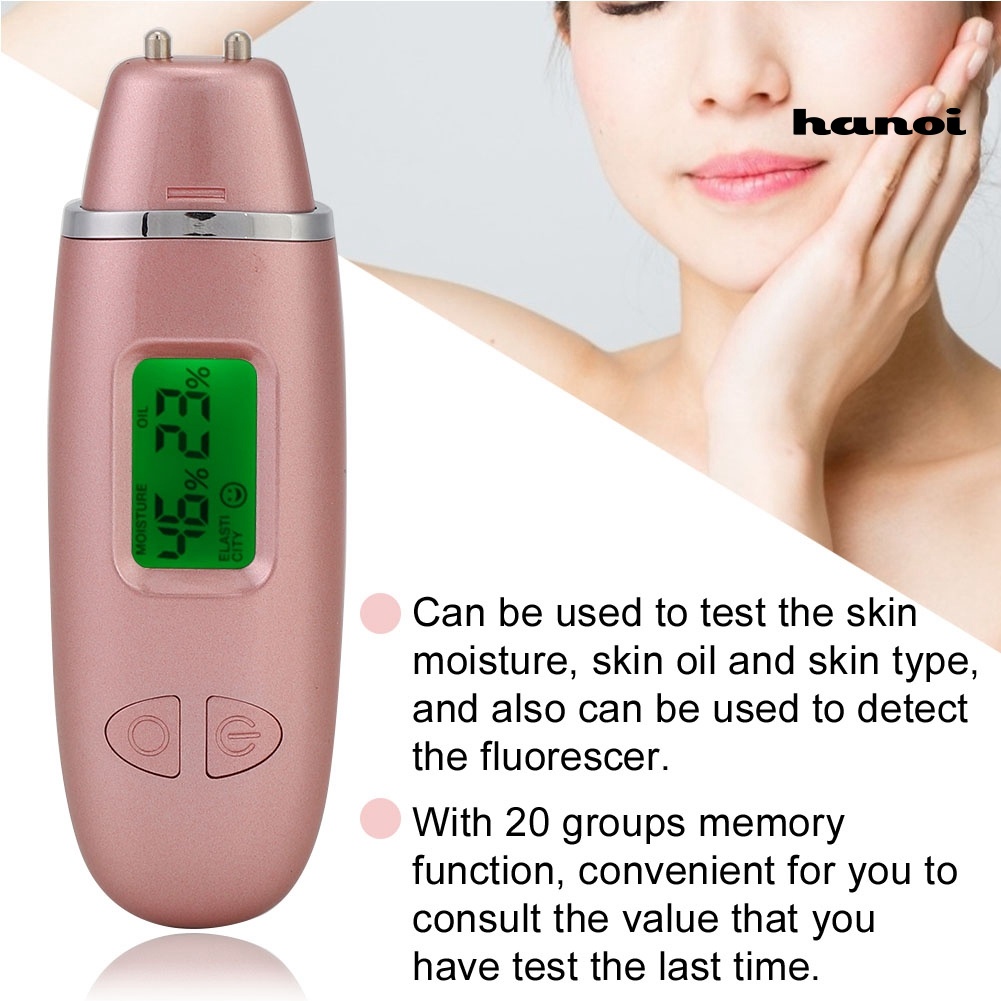 HQTM_Portable LCD Display Skin Sensor Tester Face Moisture Water Oil Analyzer Monitor