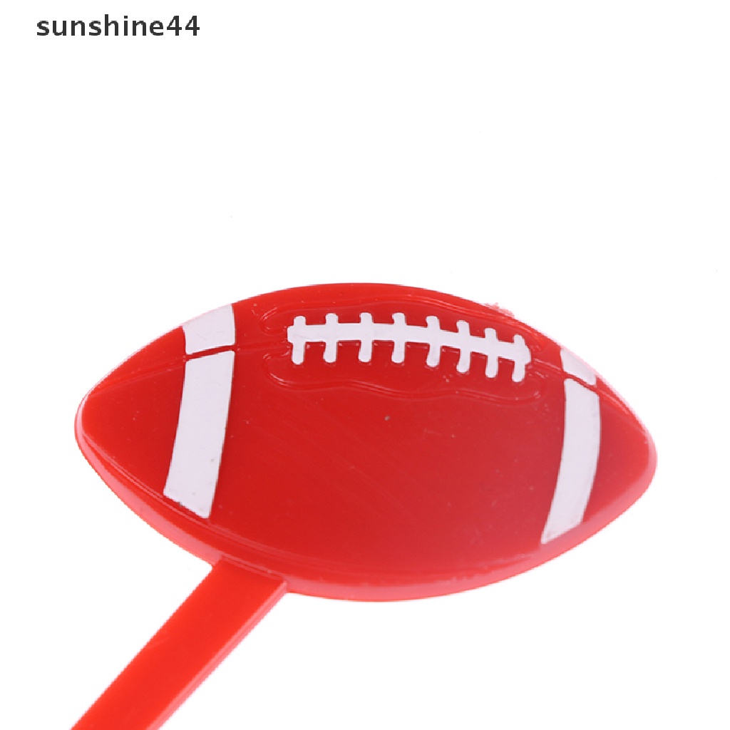 Sunshine 10Pcs Cute Football Food Picks Children Cake Dessert Fruit Forks Party Decor .