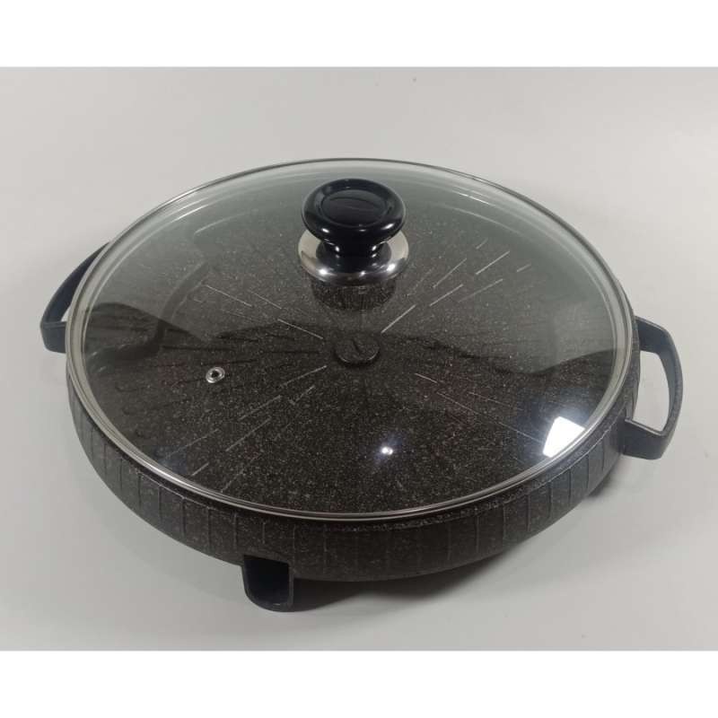 All New BULGOGI GRILL PAN MARBLE NON STICK 32cm + TUTUP KACA