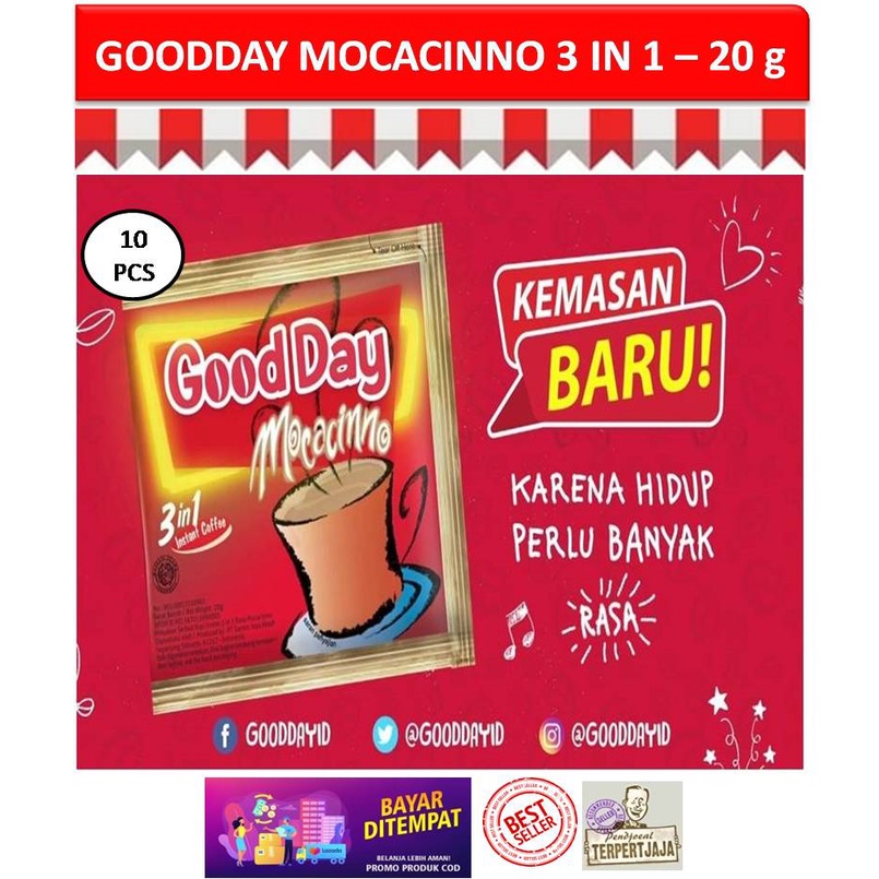 

KOPI GOODDAY MOCACINNO 20g - 10 SACHET 1 RENCENG