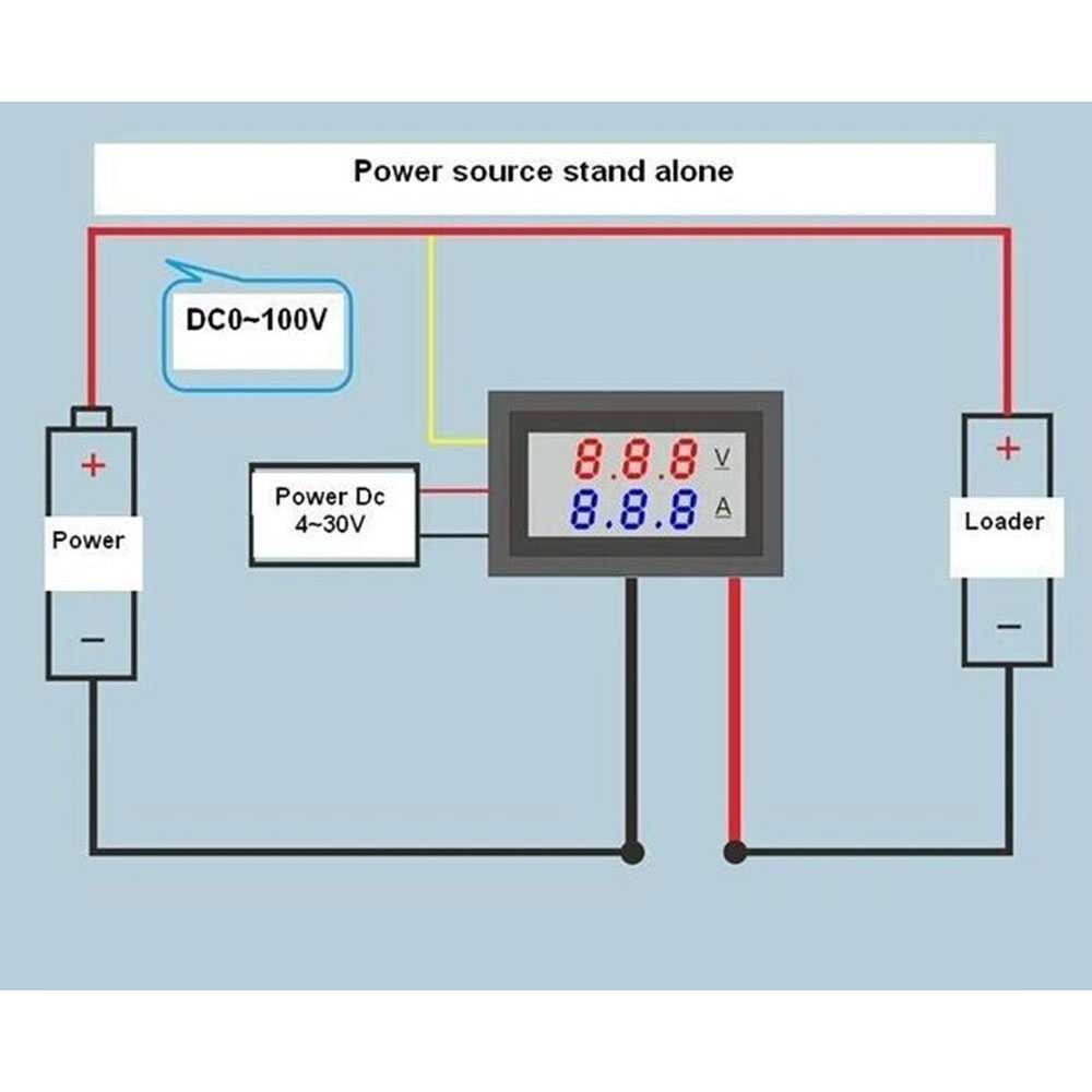 Alat Pengukur Listrik Voltmeter Ammeter LED - GN-0117