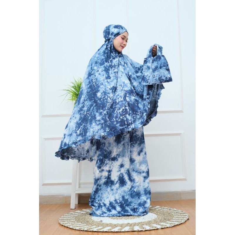 MUKENA BALI  TIE DYE JUMBO RAMPEL DEWASA