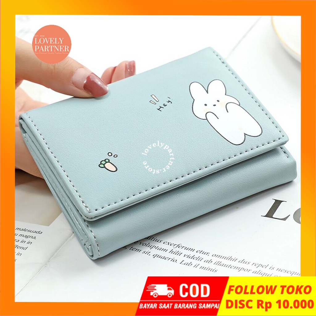 W14 Dompet Mini Wanita Motif Binatang Lucu Kantong Koin Cewek Kartu Uang Foto Cantik Women Wallet Perempuan Kulit PU Leather Hitam Kecil Panjang Korea Pria Cowok Laki Laki Cowo Import Premium Murah Tas Dompet Wanita Cewe Cantik Lipat