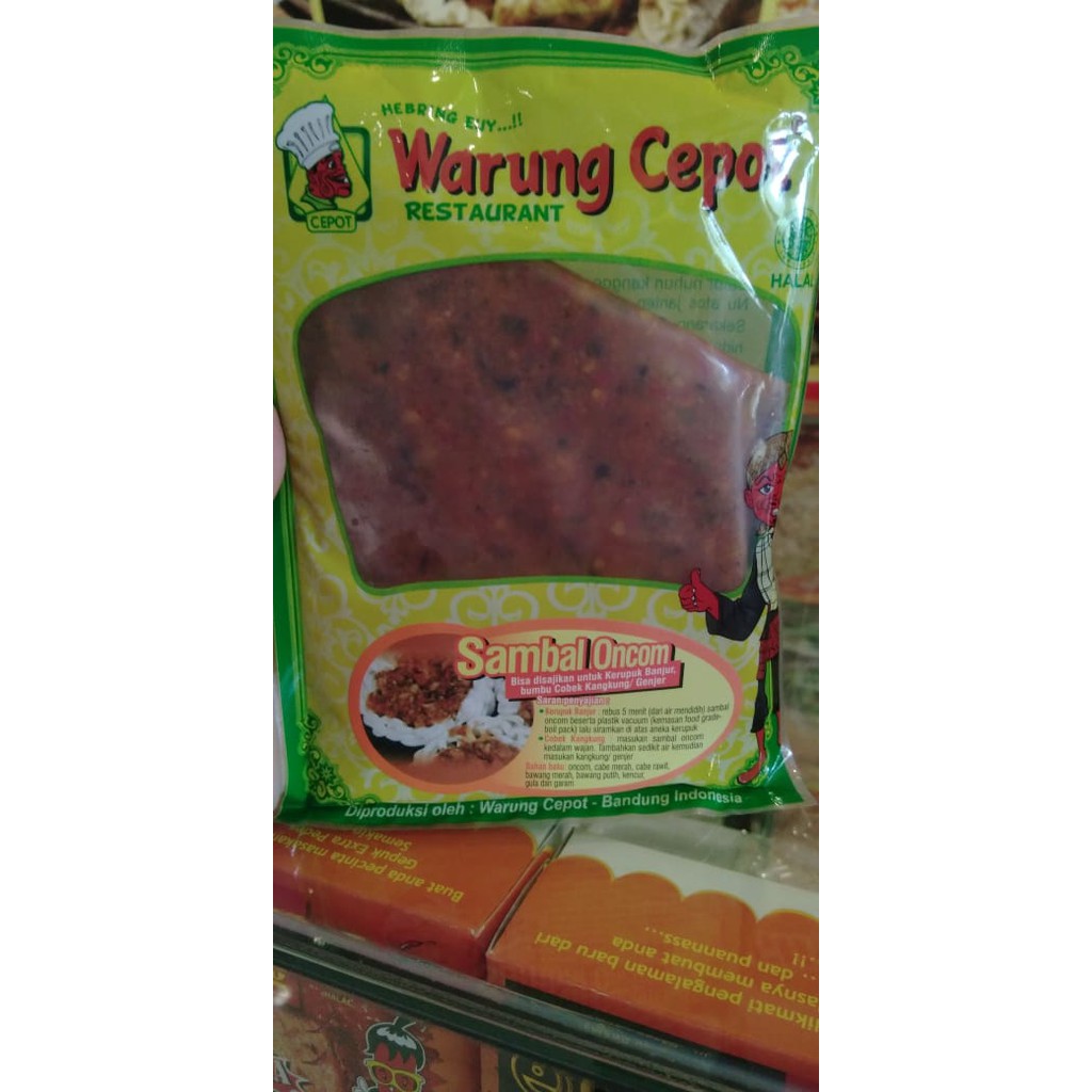 

SAMBAL SAMBEL ONCOM WARUNG CEPOT BANDUNG ORIGINAL BEST SELLER HOT SALE PROMO HITS KEKINIAN GIFT HAMP