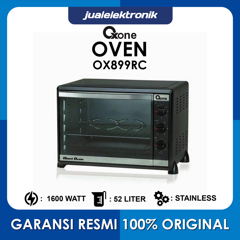 Oxone Giant Oven 52 Liter 1600 Watt – OX899RC Pemanggang Roti Kue Makanan Jumbo Oven