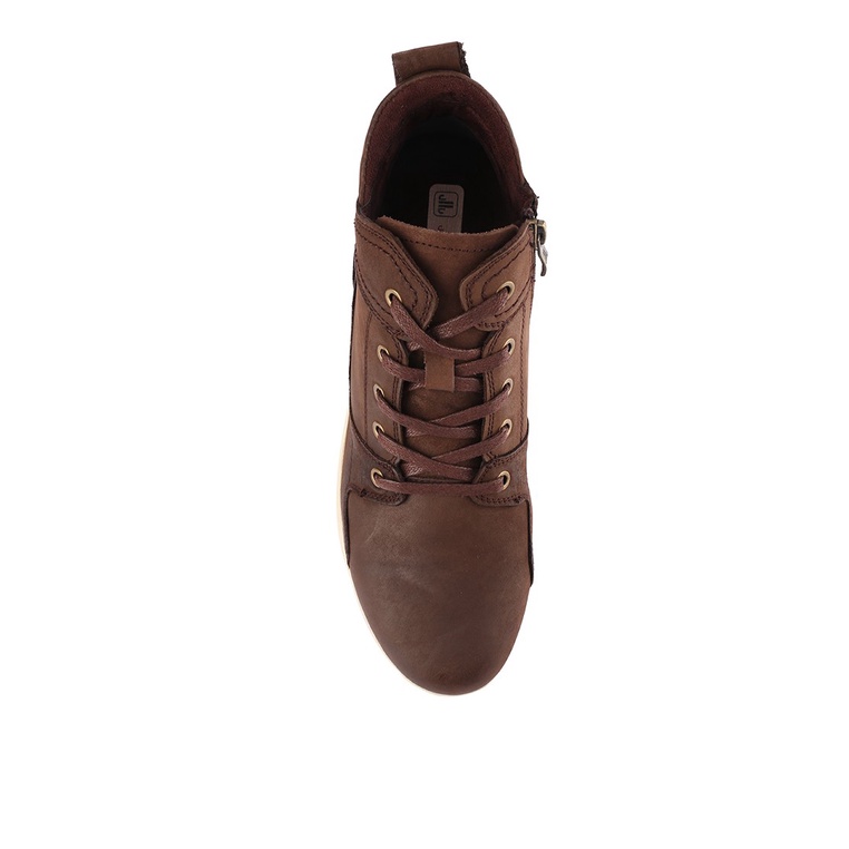 SEPATU BOOT CASUAL JIM JOKER PRIA ORIGINAL KULIT ASLI COKLAT JJ28