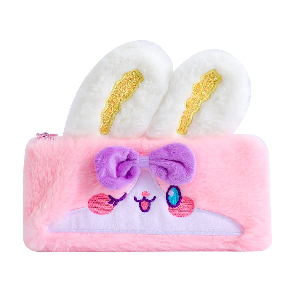 Tempat Pensil Bulu Bunny Pouch Bulu Bunny Anak Perempuan Kotak Pensil Anak Paud Tk SD import Kado Ultah Anak Perempuan