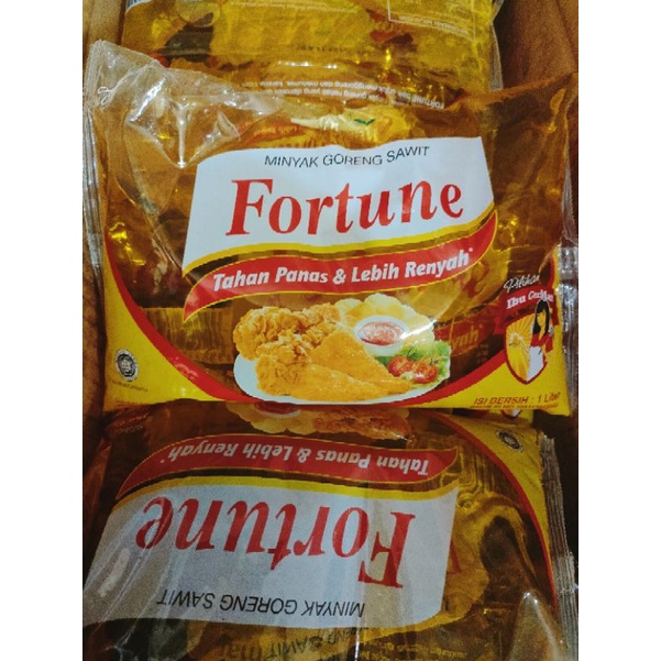 

Minyak goreng FORTUNE 1L pillow pack/Minyak Goreng 1 Liter/Minyak Fortune kemasan 1 Liter