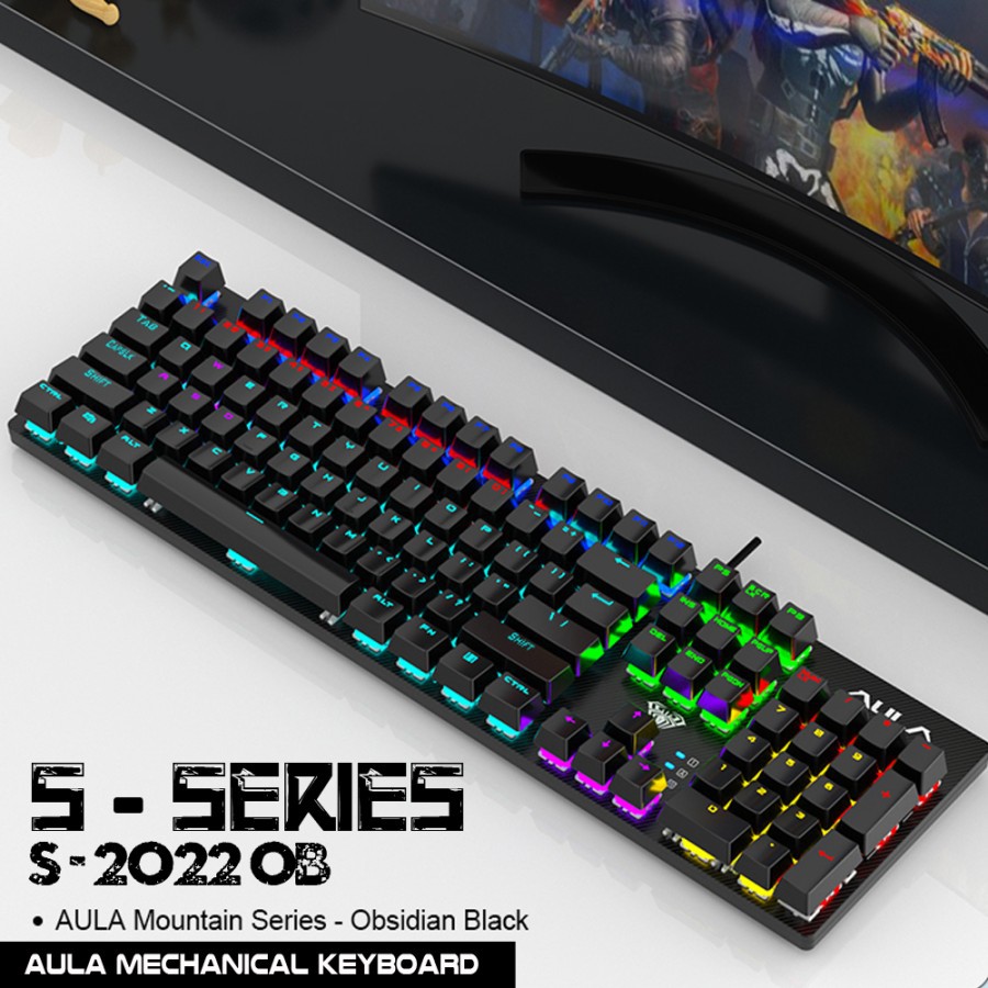 Keyboard Gaming Mechanical Aula S-2022 Macro Keyboard / Aula S 2022