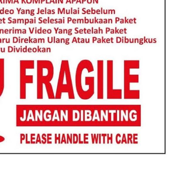 ➫ Stiker Fragile Video Unboxing ♬