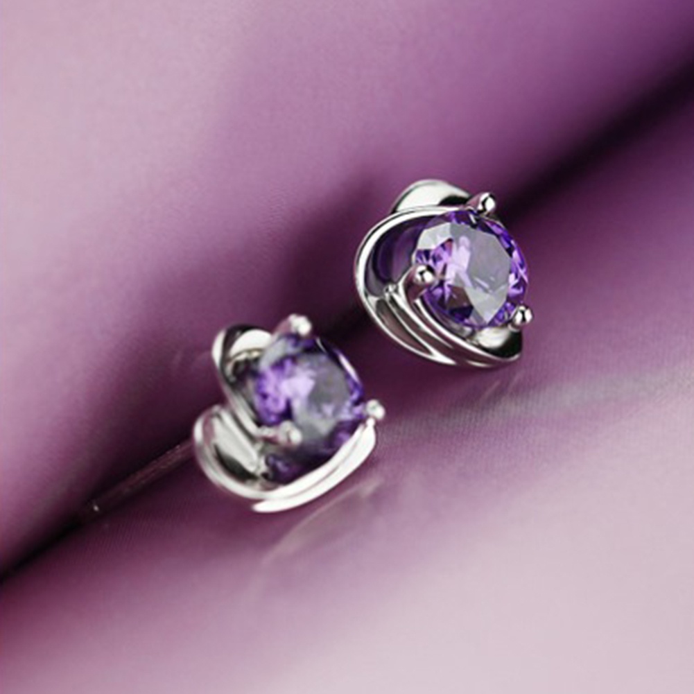 Hu Hu Hu Hu Hu Alat Bantu Pasang Kacamata♡ Anting Stud Bentuk Hati Aksen Berlian Imitasi Untuk Wanita